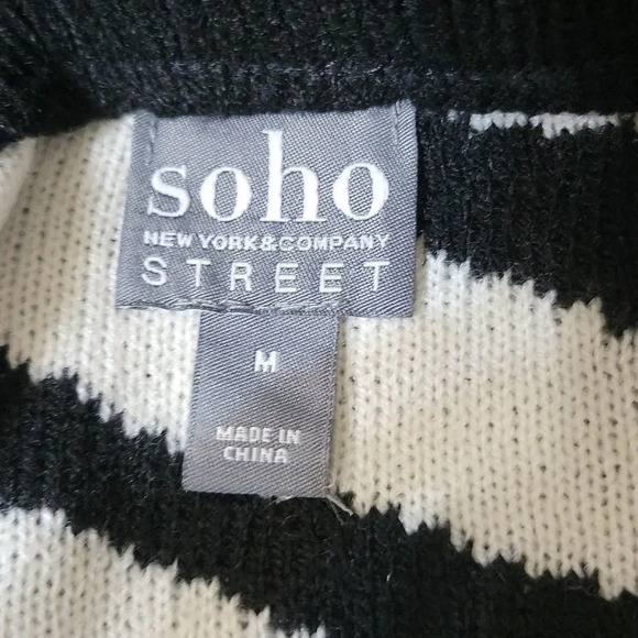 SOHO NEW YORK AND COMPANY STREET Animal Print Sweater‎ Dress Medium - Picture 7 of 8